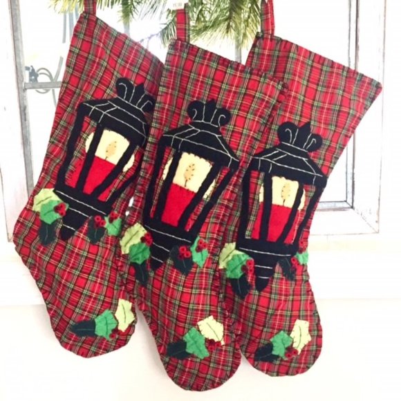 Other - Christmas Stockings with Embroidery (Set Of 3)